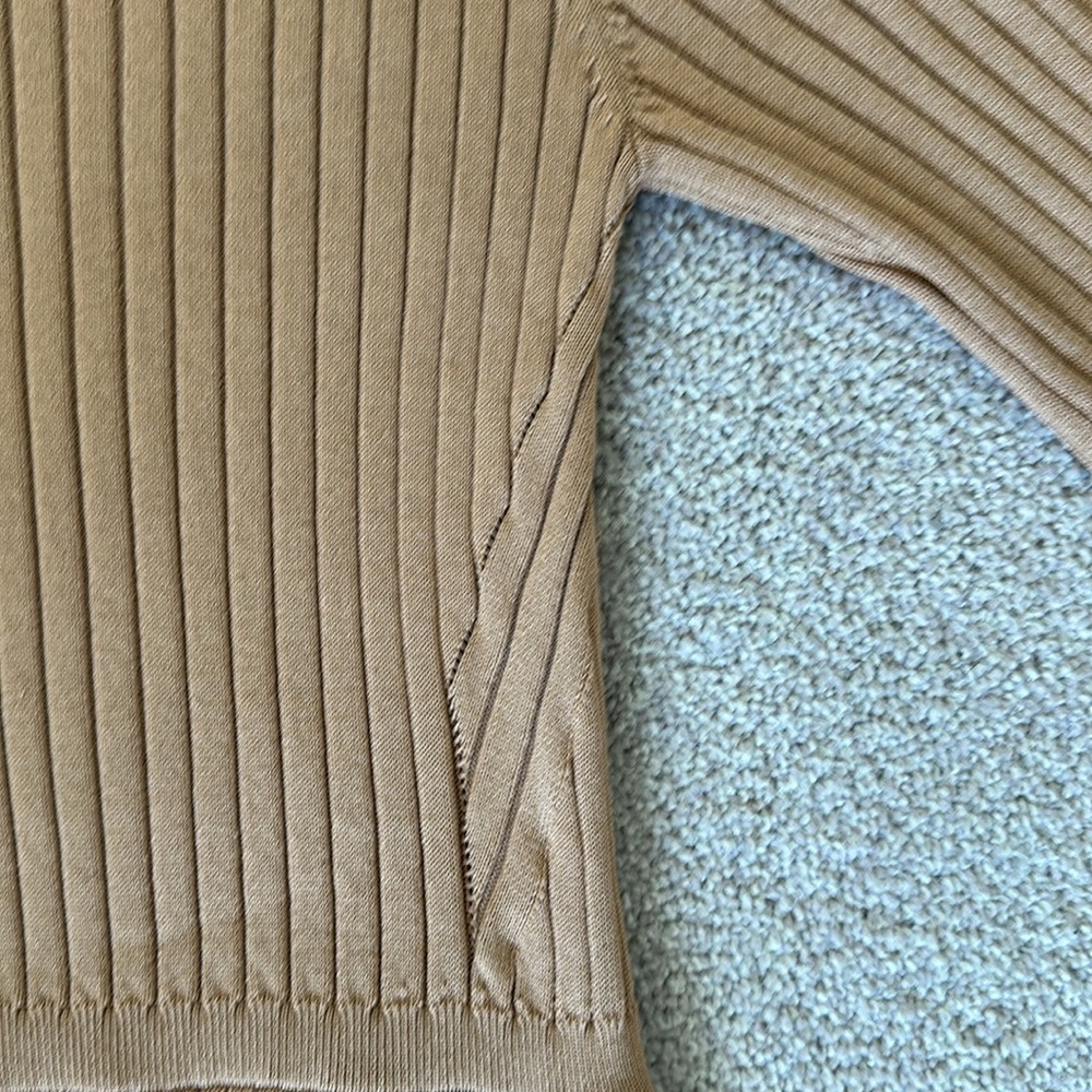 Express Ribbed Maxi Dress in Beige - Picture 4 of 5